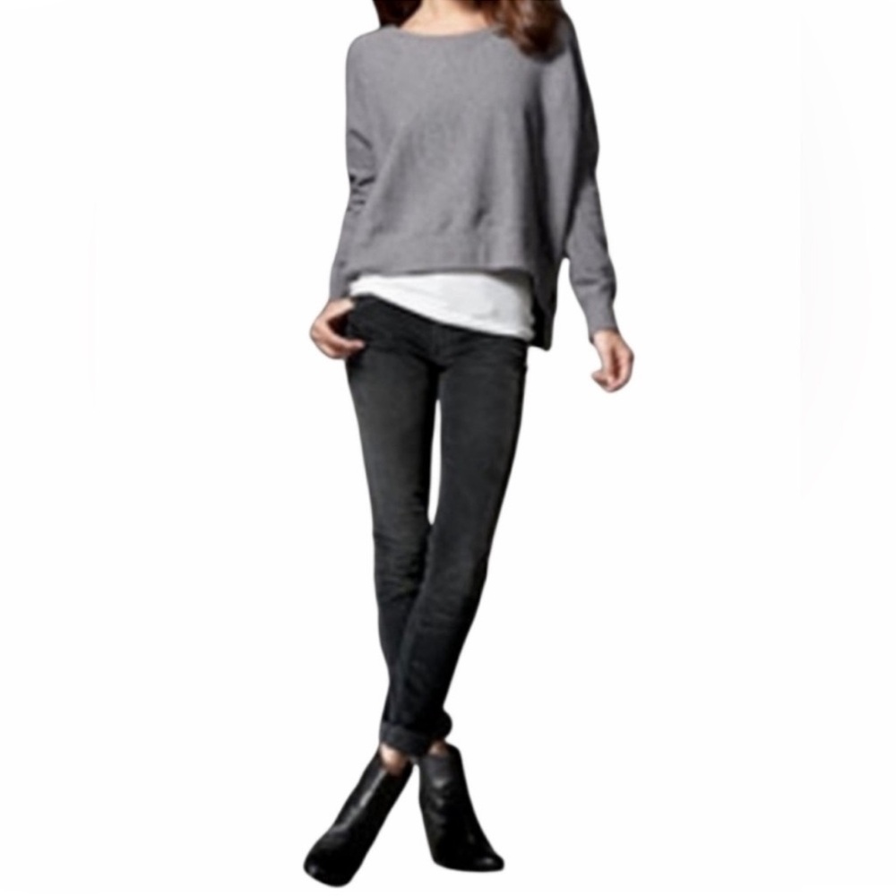 Vince Gray Corduroy Straight Leg Pants in Gunmetal Grey